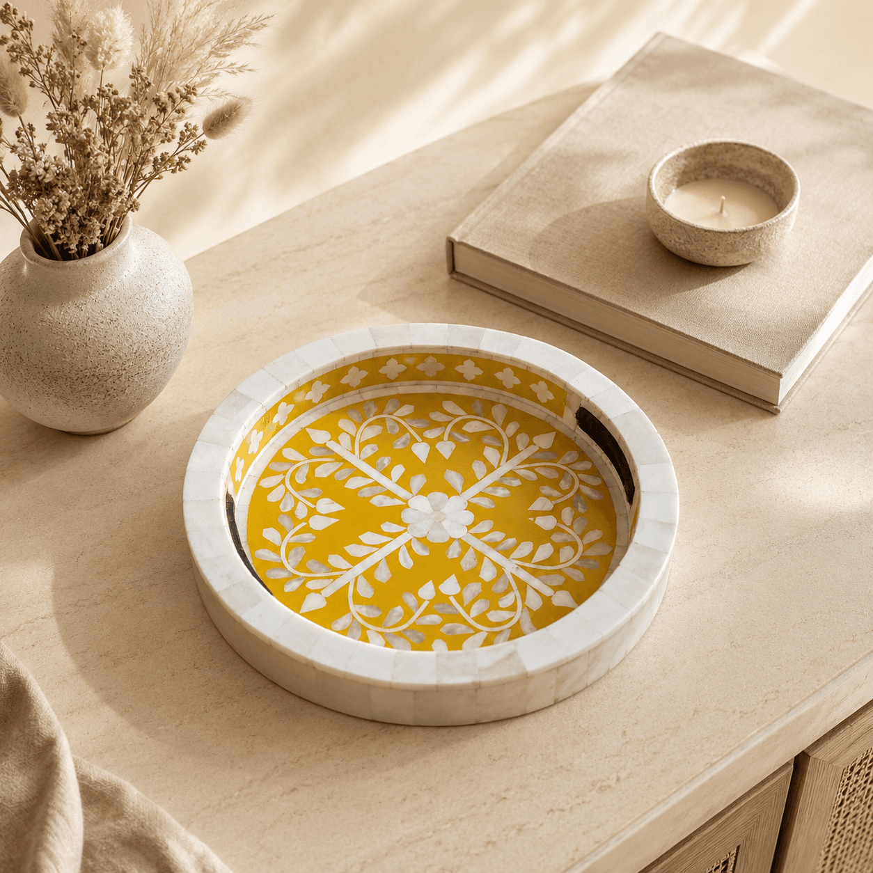 Bandeja Bone Inlay · Bone Inlay · India · Kalathia